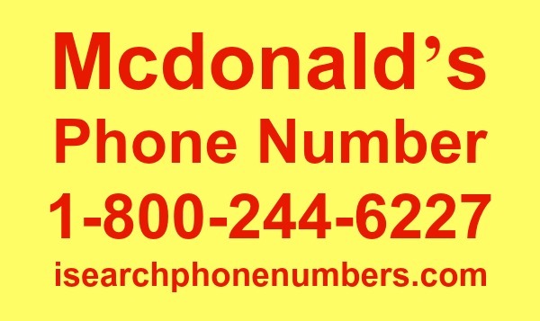 Mcdonald’s phone number